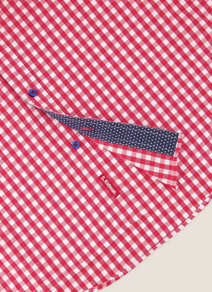 Kidman Mens Holstein Long Sleeve Shirt - Red