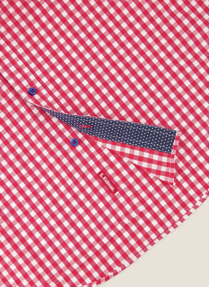 Kidman Mens Holstein Long Sleeve Shirt - Red