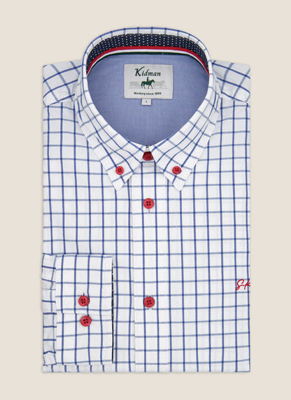 Kidman Mens Murchison Long Sleeve Shirt - Mid Blue