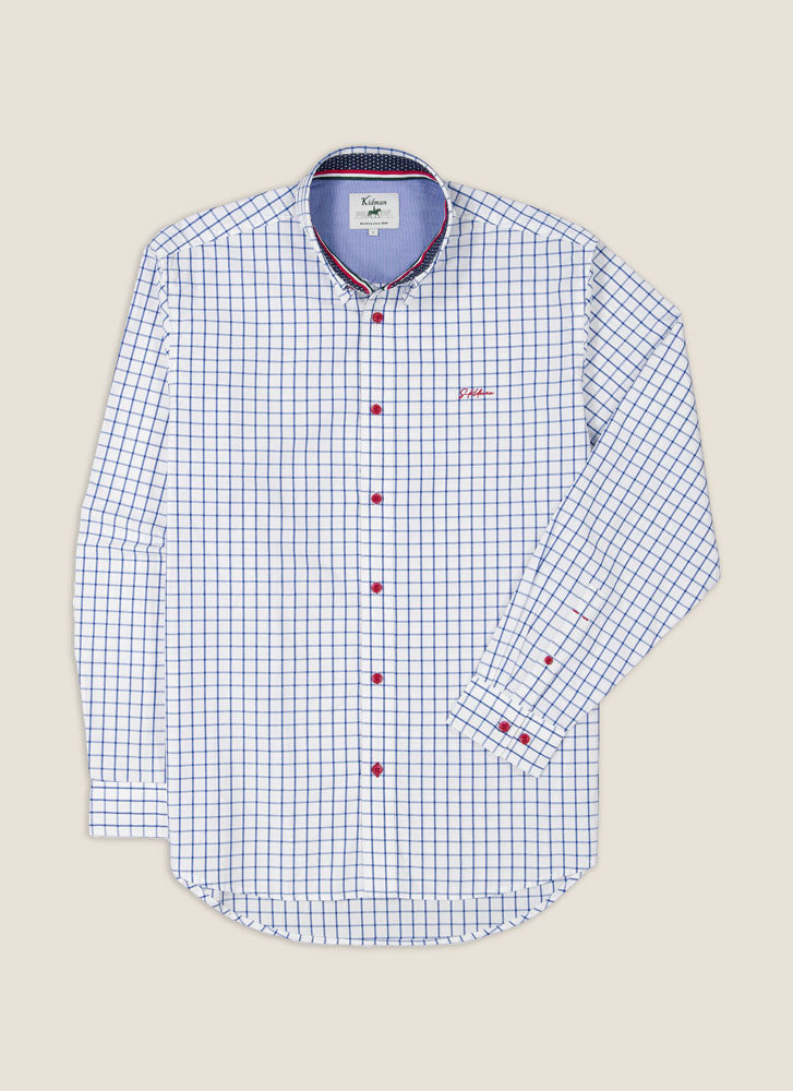 Kidman Mens Murchison Long Sleeve Shirt - Mid Blue