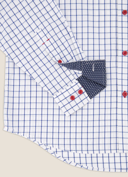 Kidman Mens Murchison Long Sleeve Shirt - Mid Blue