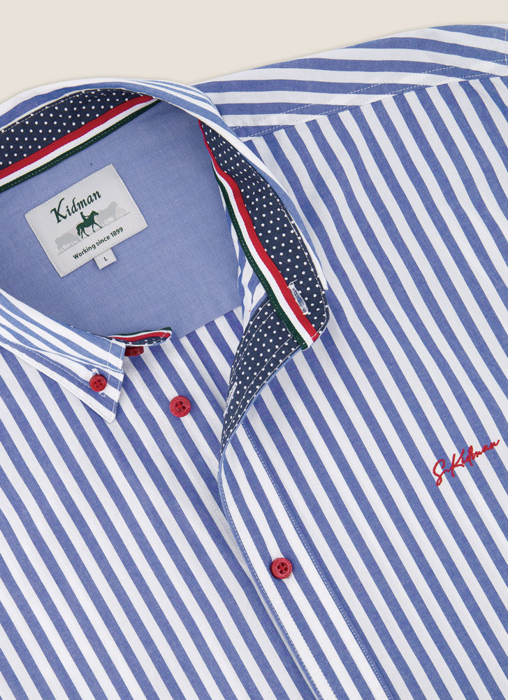 Kidman Mens Barron Long Sleeve Shirt - Mid Blue