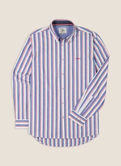 Kidman Mens Dexter Long Sleeve Shirt - Mid Blue