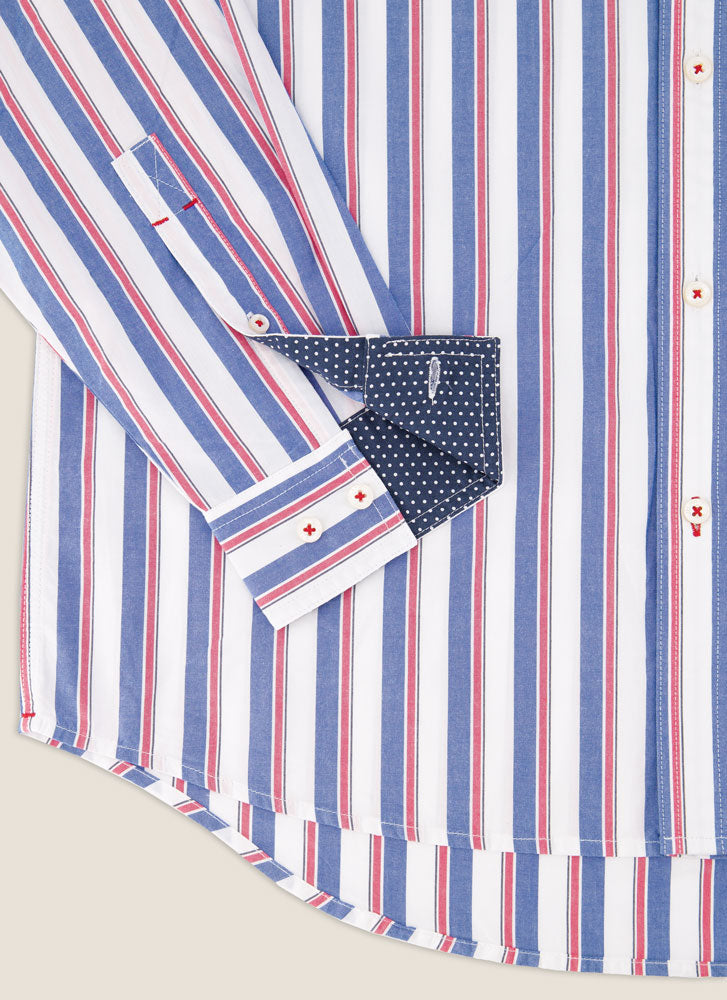 Kidman Mens Dexter Long Sleeve Shirt - Mid Blue