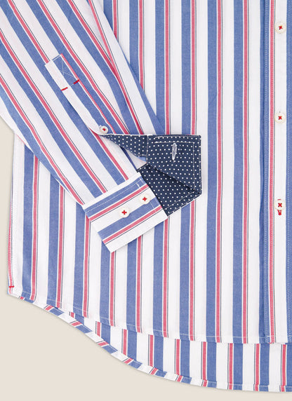 Kidman Mens Dexter Long Sleeve Shirt - Mid Blue