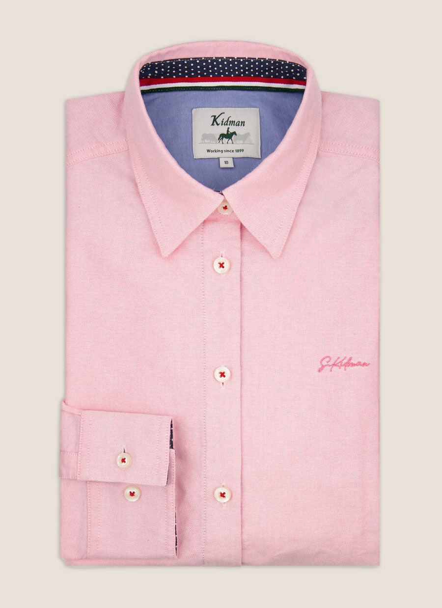 Kidman Womens Lennard Long Sleeve Shirt - Pale Pink