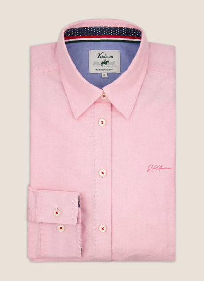 Kidman Womens Lennard Long Sleeve Shirt - Pale Pink