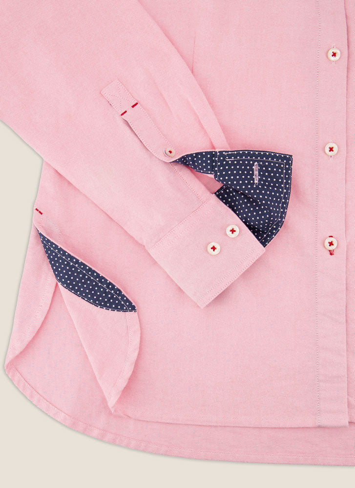 Kidman Womens Lennard Long Sleeve Shirt - Pale Pink