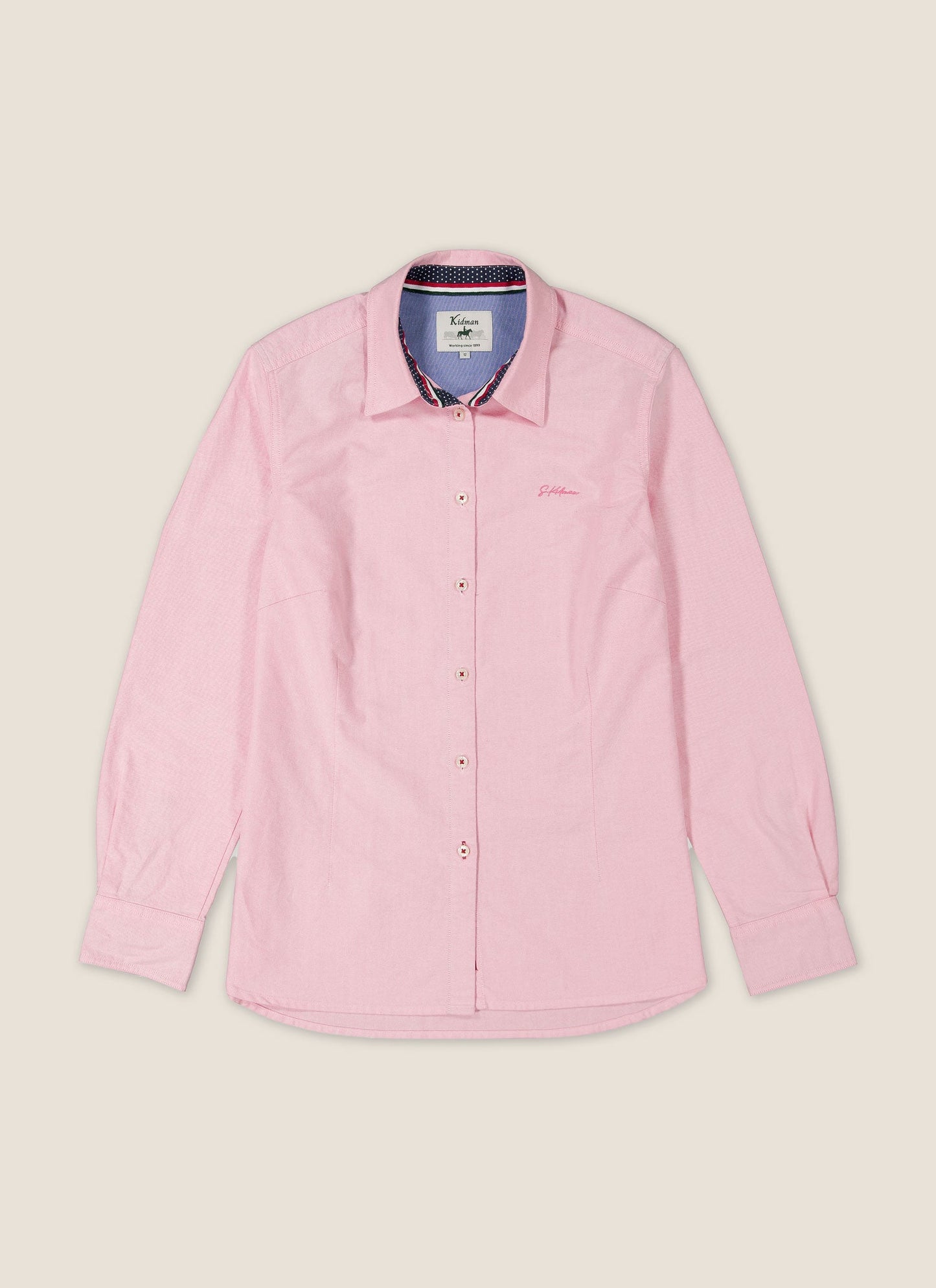 Kidman Womens Lennard Long Sleeve Shirt - Pale Pink