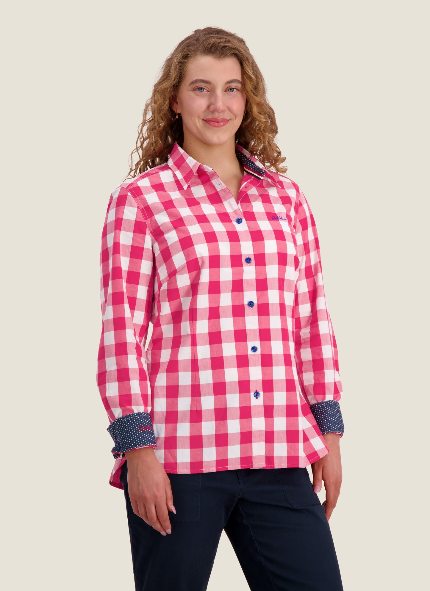 Kidman Womens Redbank Long Sleeve Shirt - Pink