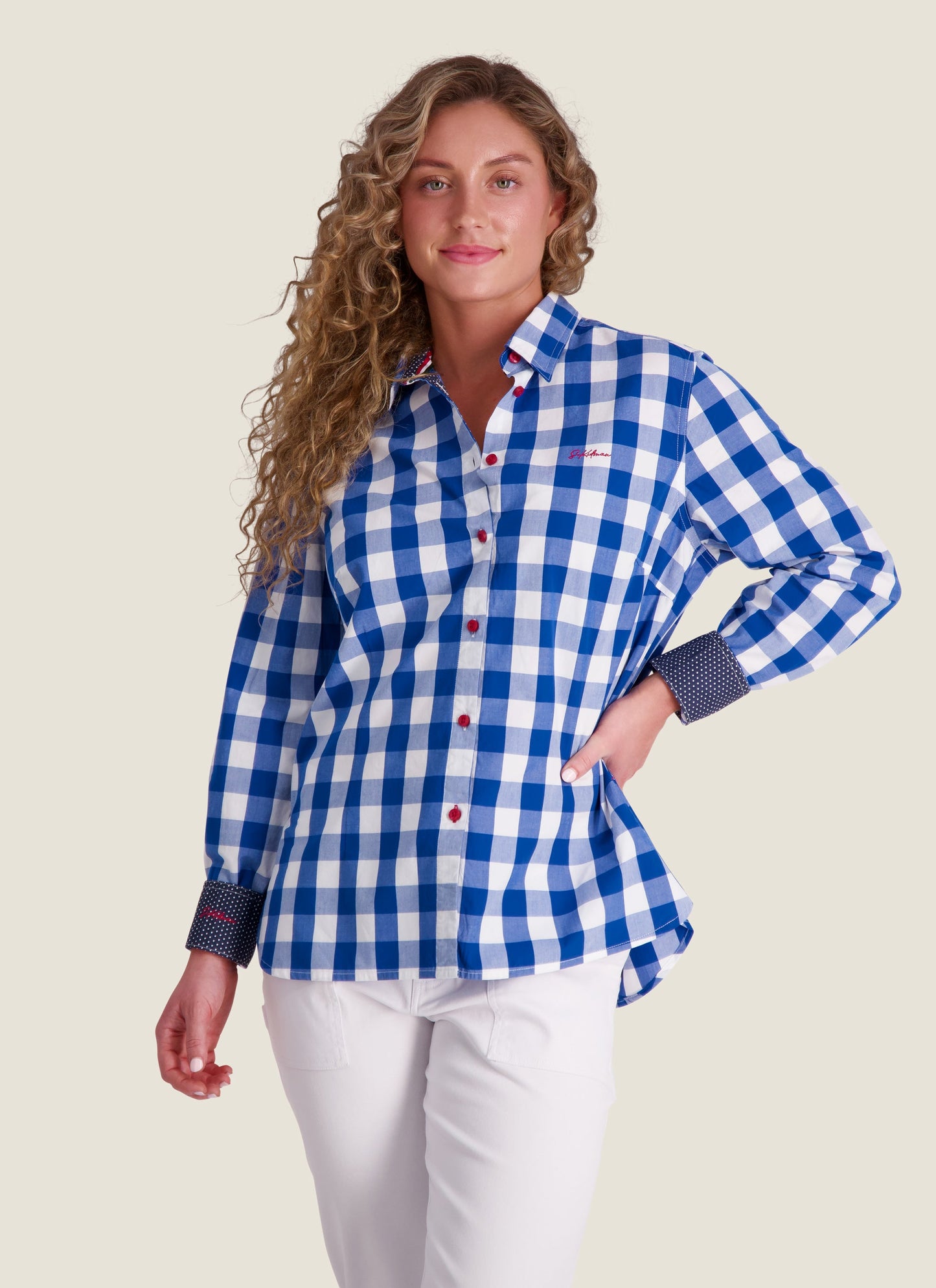 Kidman Womens Redbank Long Sleeve Shirt - Mid Blue