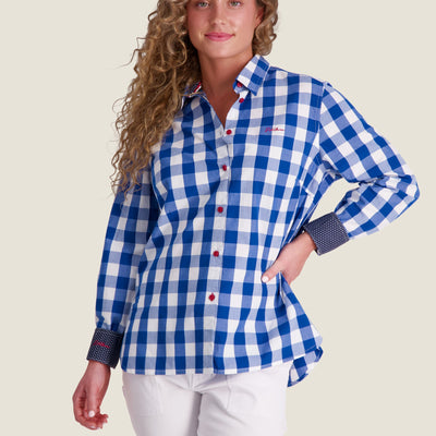 Kidman Womens Redbank Long Sleeve Shirt - Mid Blue