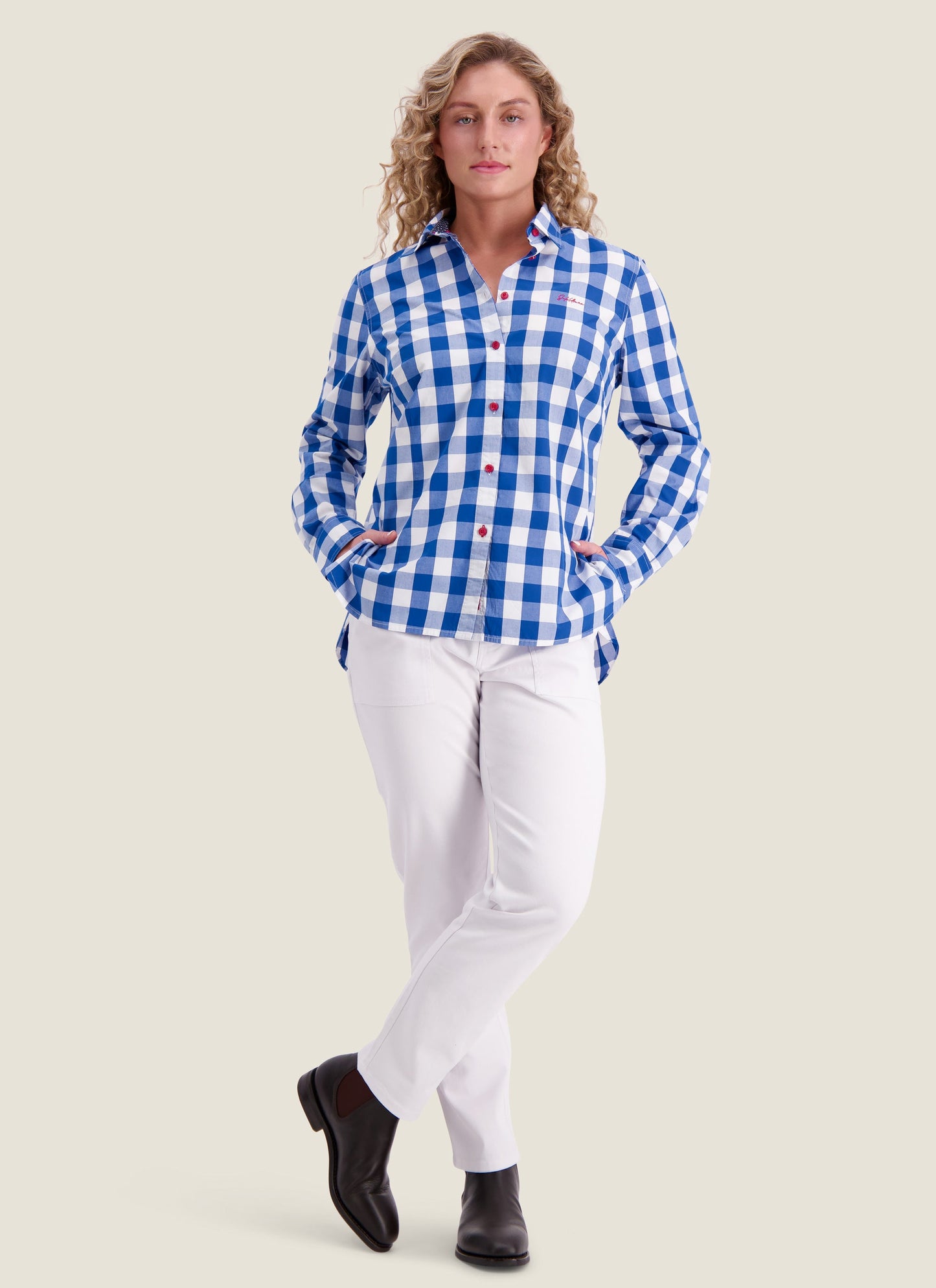 Kidman Womens Redbank Long Sleeve Shirt - Mid Blue