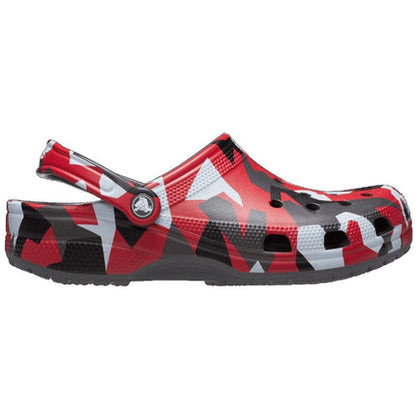 Crocs Unisex Classic Clog - Geo Camo Slate Grey/Multi Clog