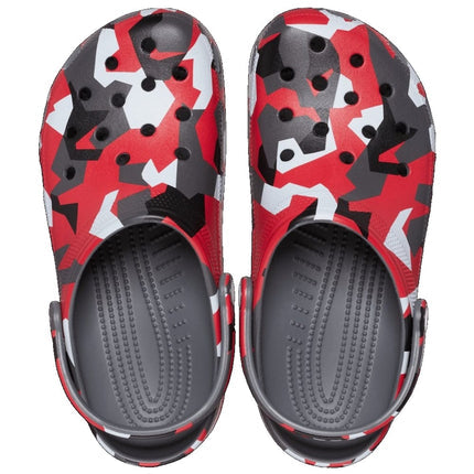 Crocs Unisex Classic Clog - Geo Camo Slate Grey/Multi Clog