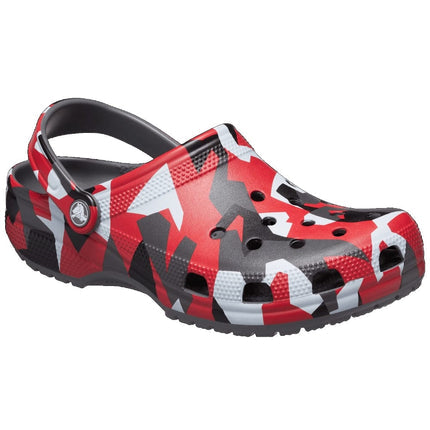 Crocs Unisex Classic Clog - Geo Camo Slate Grey/Multi Clog