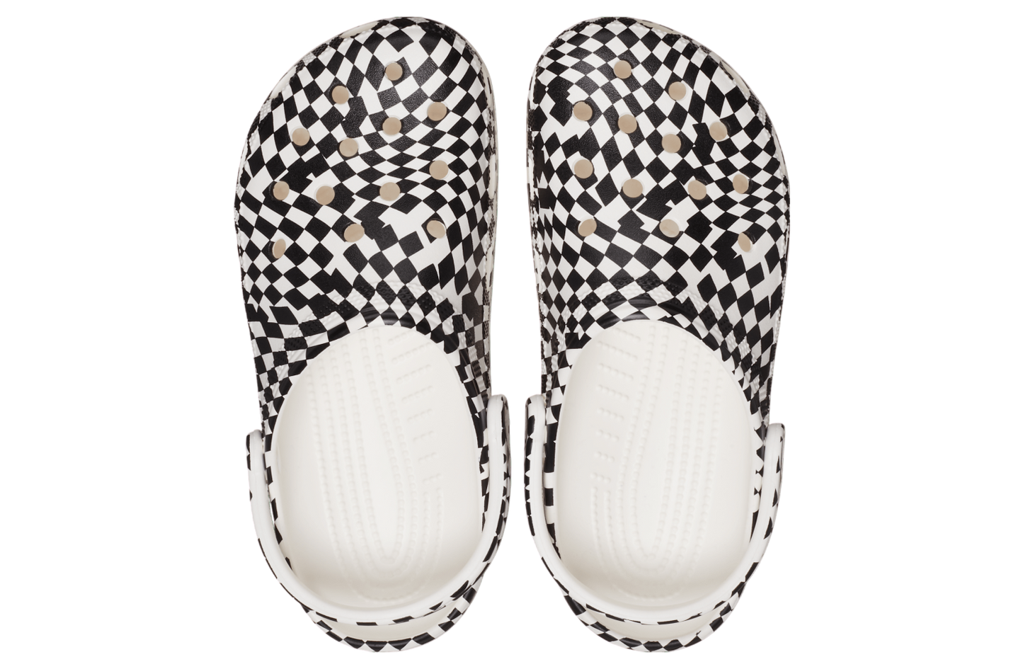 Crocs Unisex Classic Clog - Warped Checker - Black & White