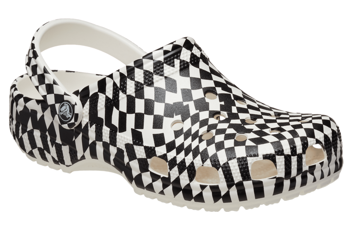 Crocs Unisex Classic Clog - Warped Checker - Black & White