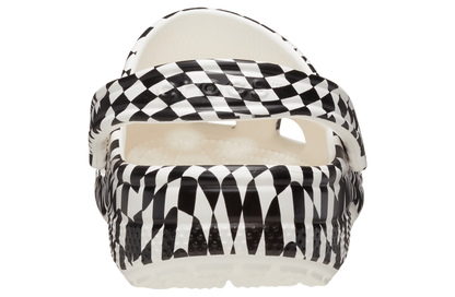 Crocs Unisex Classic Clog - Warped Checker - Black & White