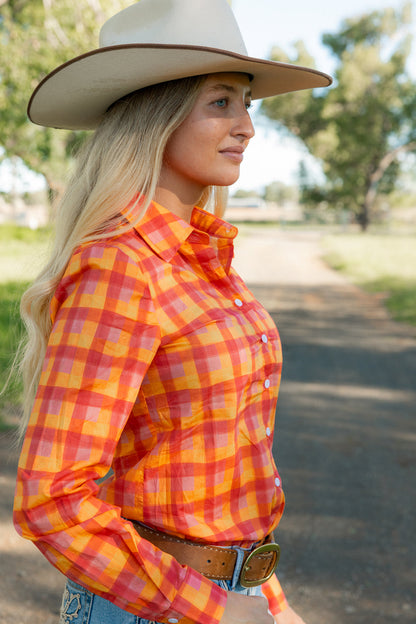 Black Colt Clothing "Ellie" Pink & Orange Check