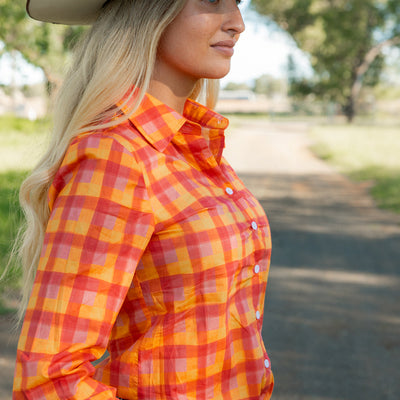 Black Colt Clothing "Ellie" Pink & Orange Check