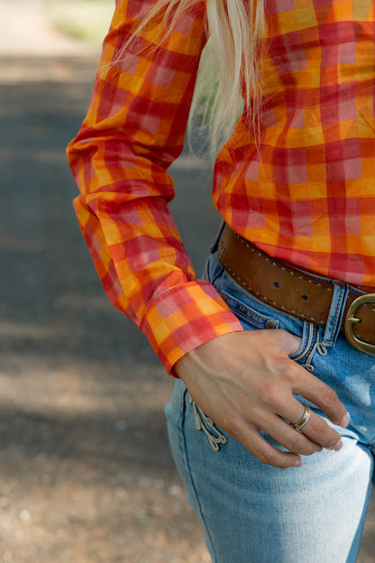 Black Colt Clothing "Ellie" Pink & Orange Check