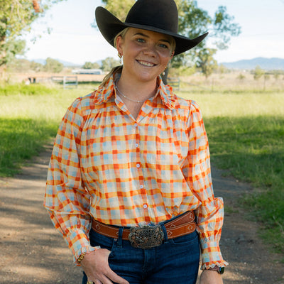 Black Colt Clothing "Frankie" Orange Check