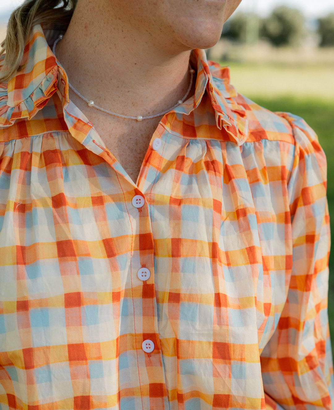 Black Colt Clothing "Frankie" Orange Check