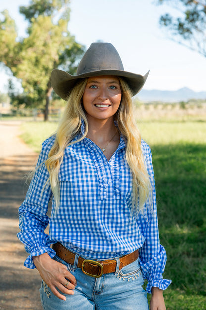 Black Colt Clothing "Willow" - Blue Gingham