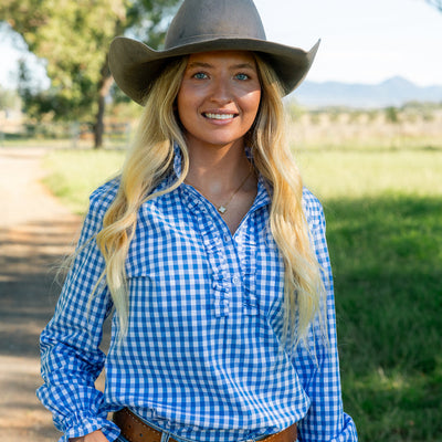 Black Colt Clothing "Willow" - Blue Gingham