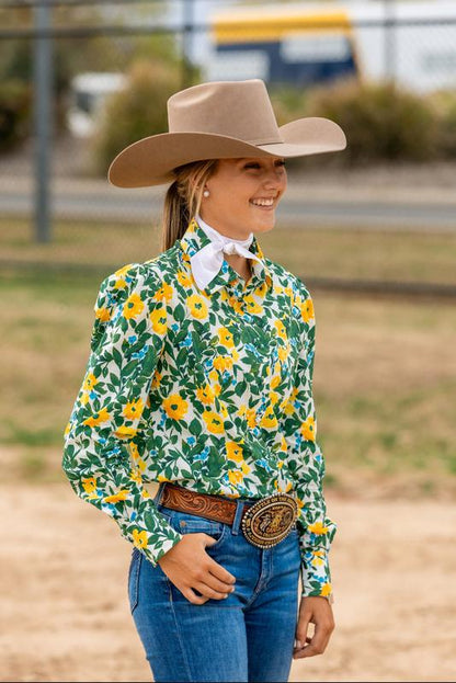 Black Colt Clothing Maggie - Green & yellow Floral