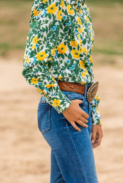 Black Colt Clothing Maggie - Green & yellow Floral