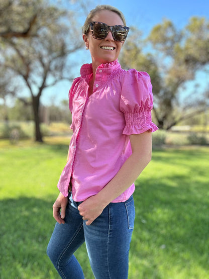 Black Colt Clothing - Short Sleeve Pink Top