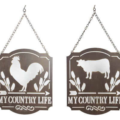 Malmar 45cm Hanging Country Life Wall Art 2 Assorted