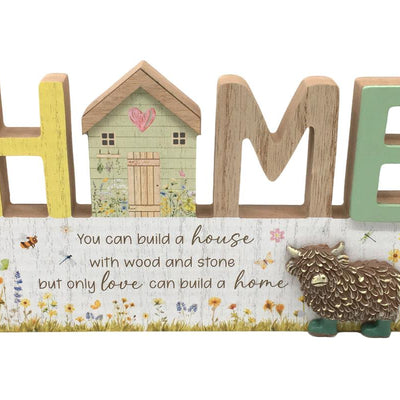 Malmar 24x14cm Highland Cow Home Plaque