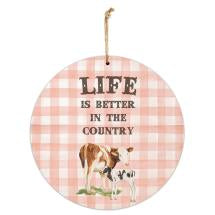 Malmar 30cm Hanging Tin Sign with Farmyard Print