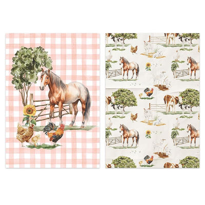 Malmar 40x60cm Tea Towel with Farmyard Design