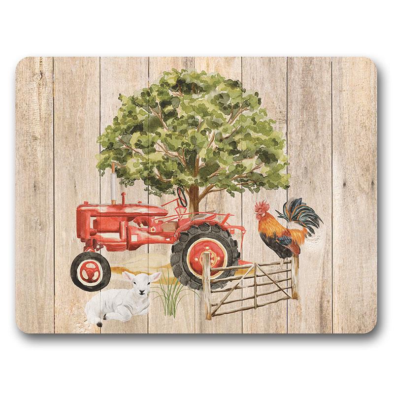 Malmar 22x29cm Set of 6 Cork Placemats with Farmyard Design