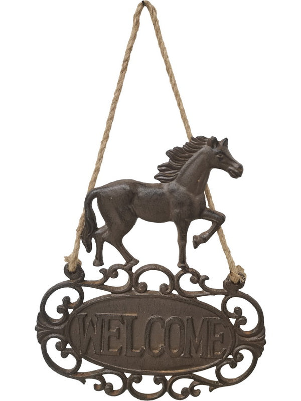 Malmar 44x26cm Cast Iron Welcome Horse Plaque
