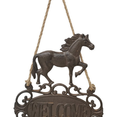 Malmar 44x26cm Cast Iron Welcome Horse Plaque
