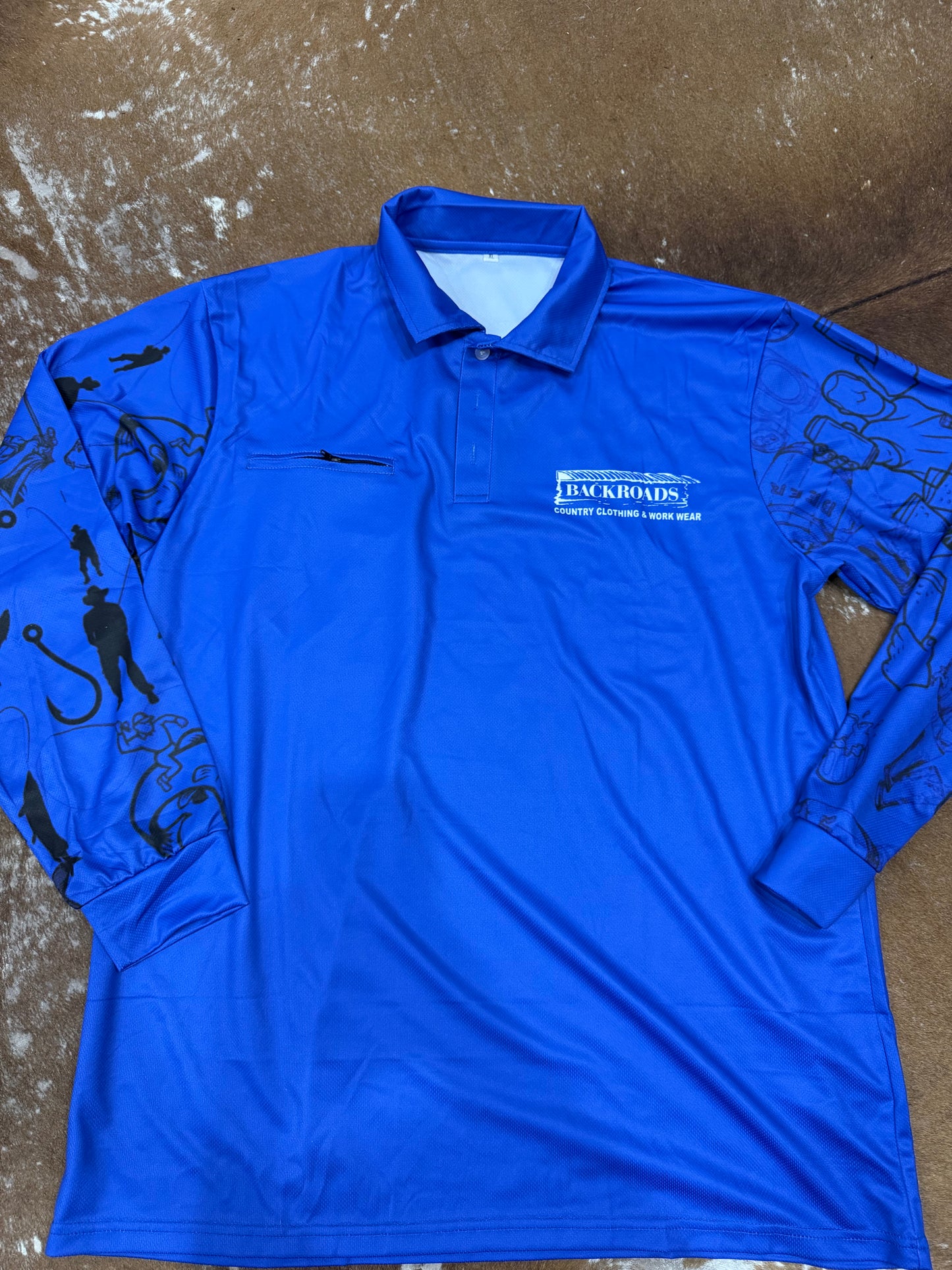 Backroads Fishing Shirt - Fishing/Beer