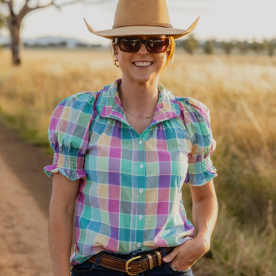 Black Colt Clothing - Short Sleeve Pastel Check