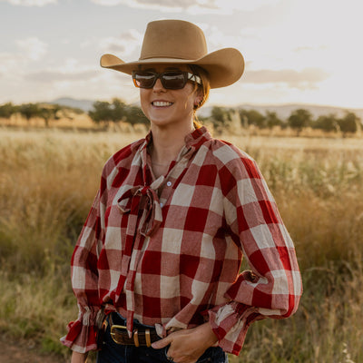 Black Colt Clothing - Gabby Long Sleeve - Red Gingham