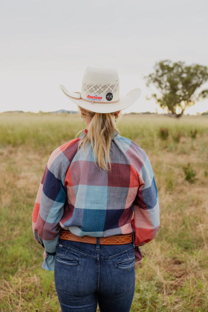 Black Colt Clothing - Gabby Long Sleeve - Blue & Red Check