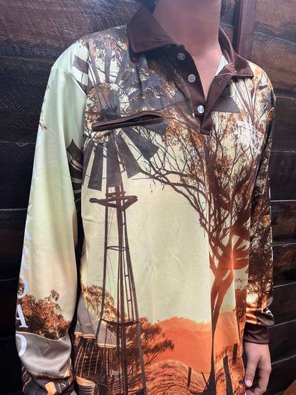 Backroads Fishing Shirt - Mens Brown Iconic