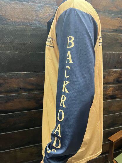 Backroads Fishing Shirts - Mens Tan & Navy