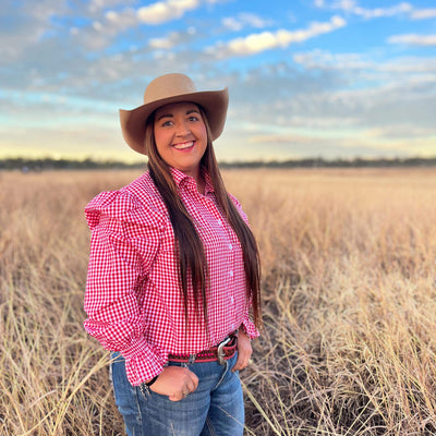 Black Colt Clothing- Alina Shirt Red Check