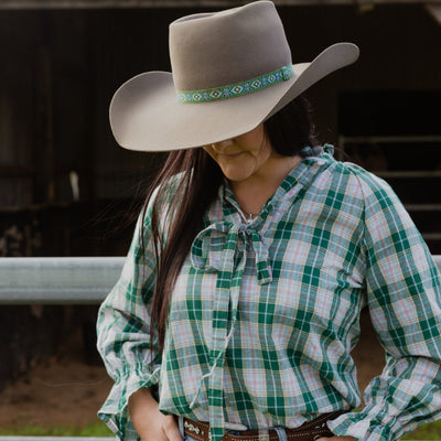 Black Colt Clothing - Gabby Long Sleeve - Green Pink Check