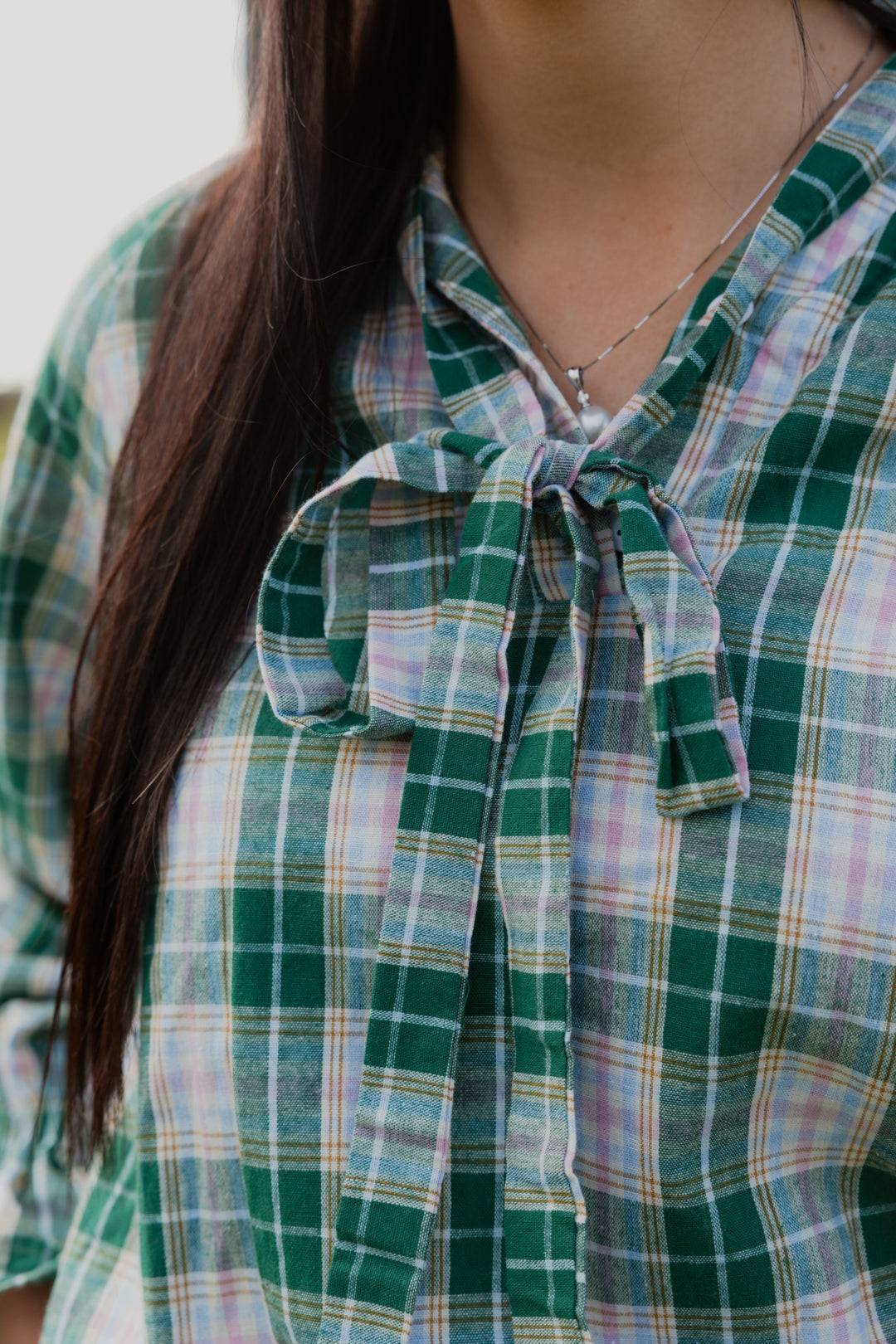 Black Colt Clothing - Gabby Long Sleeve - Green Pink Check