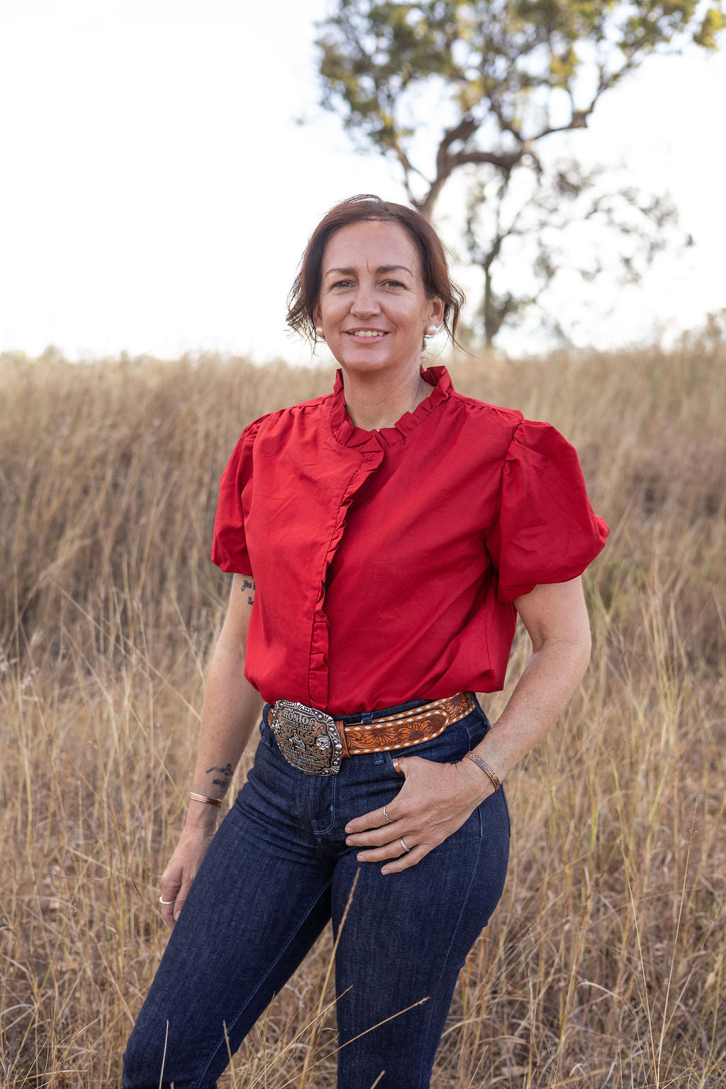 Black Colt Clothing - Laura Shirt - Maroon